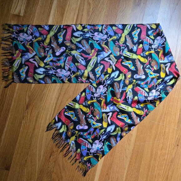 Shoe Print Long Neck or Head Scarf - Picture 4 of 5